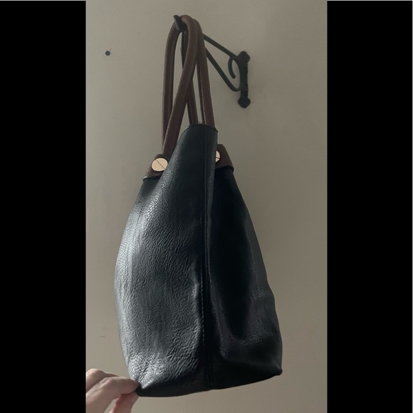 Kathy Ireland Black & Brown Faux Leather Handbag - Picture 4 of 16